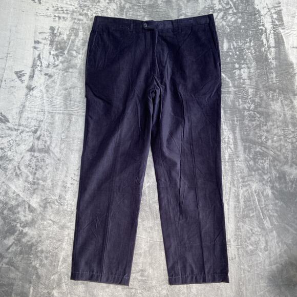 Valentini Italian Made Corduroy Dress Pants Men's Size 56 *US Size 40* Blue - Picture 1 of 12